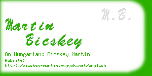 martin bicskey business card